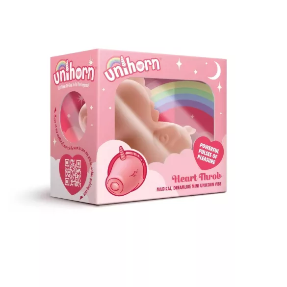 Unihorn Heart Throb - vibrátor na klitoris - dobíjecí - silikon - růžový