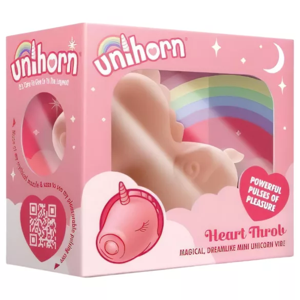 Unihorn Heart Throb - vibrátor na klitoris - dobíjecí - silikon - růžový