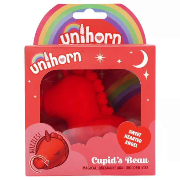 Unihorn Cupid's Beau - vibrační stimulátor klitorisu - dobíjecí silikon červený