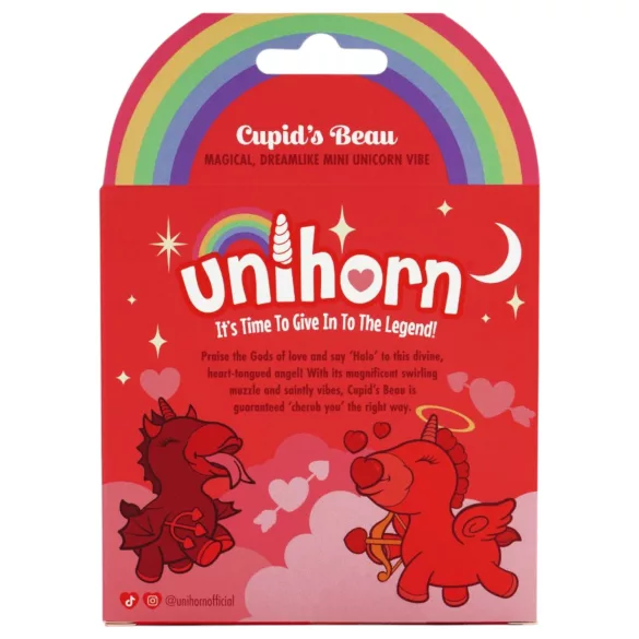 Unihorn Cupid's Beau - vibrační stimulátor klitorisu - dobíjecí silikon červený