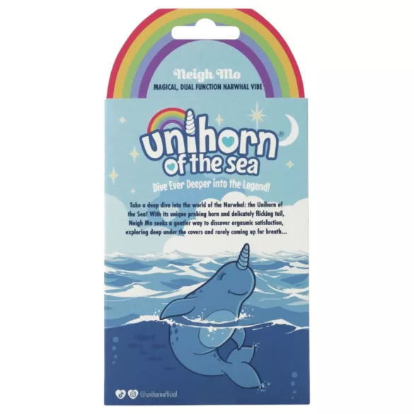 Unihorn Of The Sea - nabíjecí vibrátor na klitoris - narval, modrý
