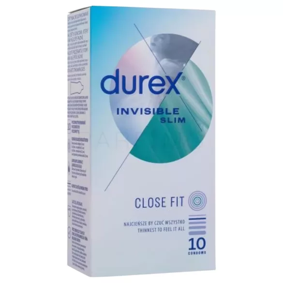 Durex Invisible Slim - tenké kondomy - 10 ks