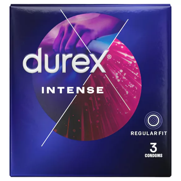 Durex Intense - kondomy s vroubky a výstupky - 3 ks