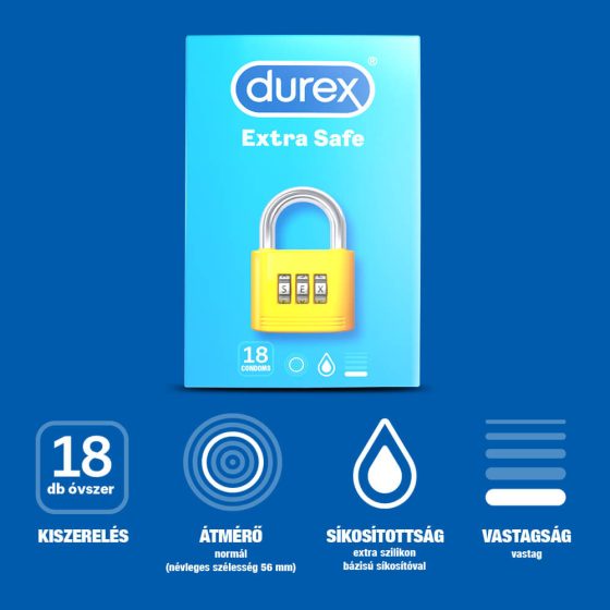 Durex Extra Safe - bezpečné kondomy (18ks)