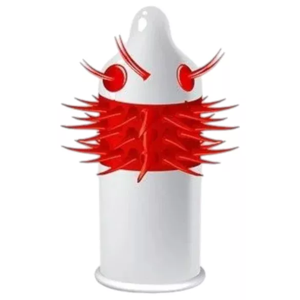 Egzo Ugly Coyote - kondom s dlouhými hroty - 1 kus