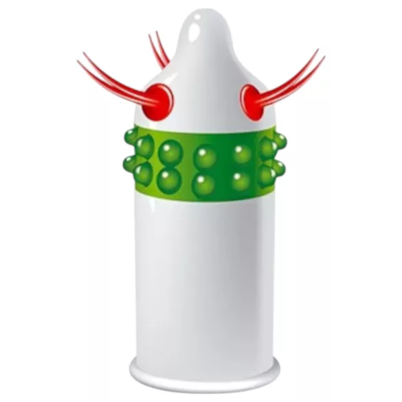 Egzo Uncle Bob - stimulační kondom s výstupky a tykadly - 1 ks