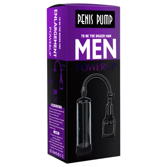 Lonely Men - vakuová pumpa na penis - průhledná