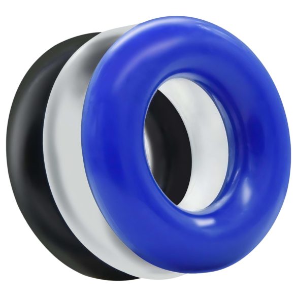 Lonely Stay Hard - sada erekčních kroužků - barevné (3 ks)