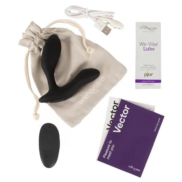 We-Vibe Vector+ - anální vibrátor s dálkovým ovládáním - černý, dobíjecí