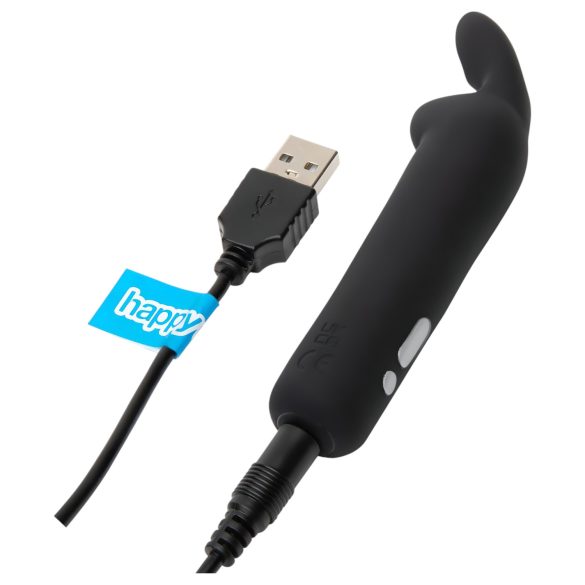 Happyrabbit Bullet - dobíjecí králičí mini vibrátor (černá)
