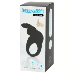   Happyrabbit - vibrační erekční kroužek - dobíjecí - černý