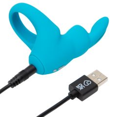   Happyrabbit Cock - vibrační kroužek na penis na baterie (modrý)