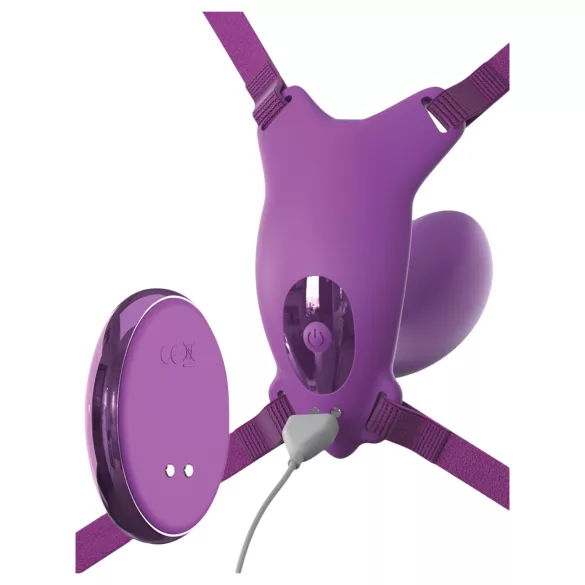 Pipedream Fantasy For Her - nositelné dildo s vestavěným vibrátorem na bod G (fialové)