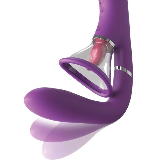 Fantasy For Her - čtyřmotorový vibrátor bodu G a stimulátor klitorisu jazykem (fialový)
