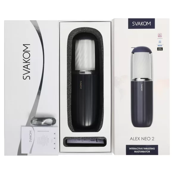 Svakom Alex Neo 2 - automatický masturbátor s pohybem nahoru a dolů - modrý