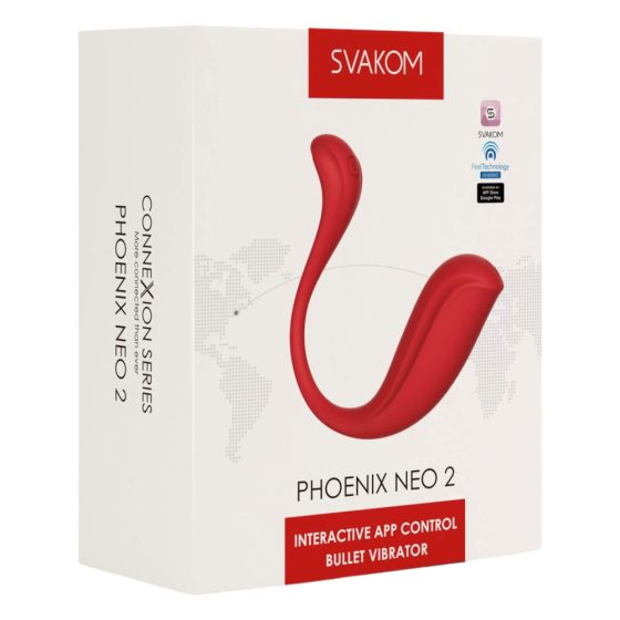 Svakom Phoenix Neo 2 - chytré vibrační vajíčko (červené)