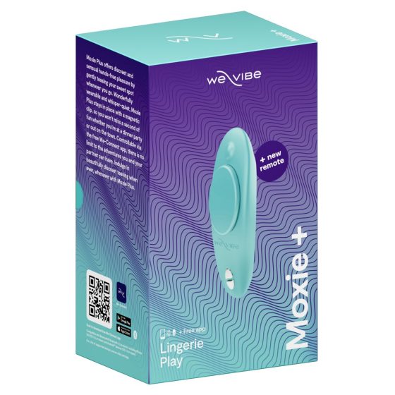 We-Vibe Moxie+ - dobíjecí, rádiem řízený, inteligentní vibrátor na klitoris (tyrkysový)