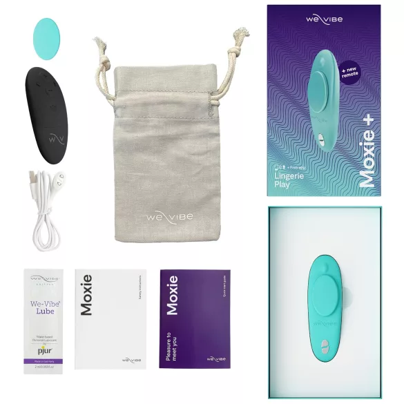 We-Vibe Moxie+ - bezdrátový, chytrý vibrační stimulátor klitorisu (tyrkysový)