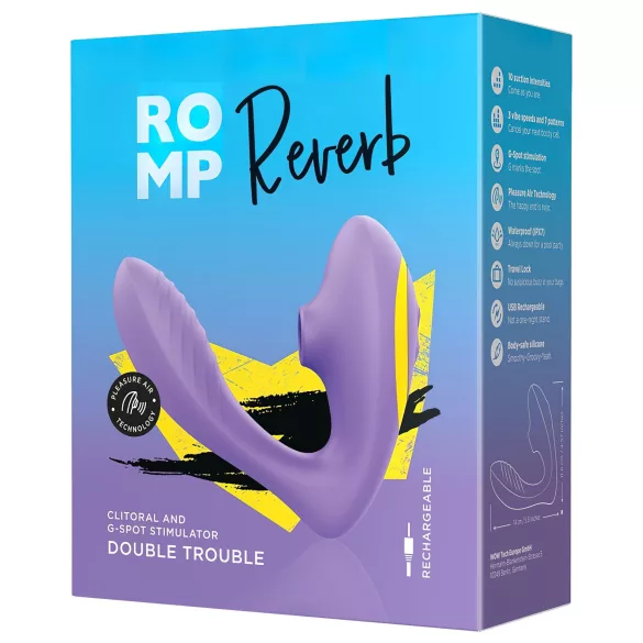 ROMP Reverb - vibrátor na G-bod a klitoris - 2v1 - fialový