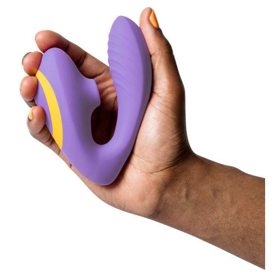 ROMP Reverb - vodotěsný vibrátor pro bod G a stimulátor klitorisu (fialový)