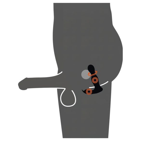 Rebel - vibrační anální a prostatický stimulátor s dálkovým ovládáním - černý