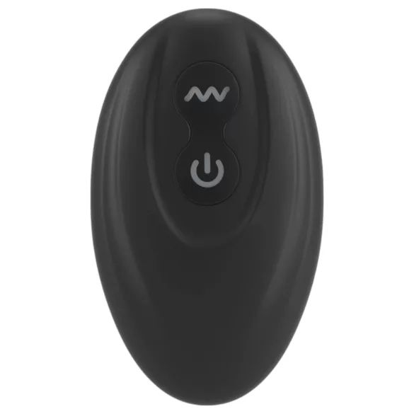 Rebel - vibrátor na prostatu s kroužkem na penis a varlata - černý