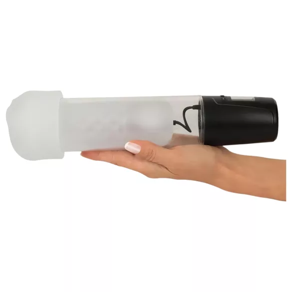 Mister Boner - automatická vakuová pumpa na penis - dobíjecí - černá/průhledná