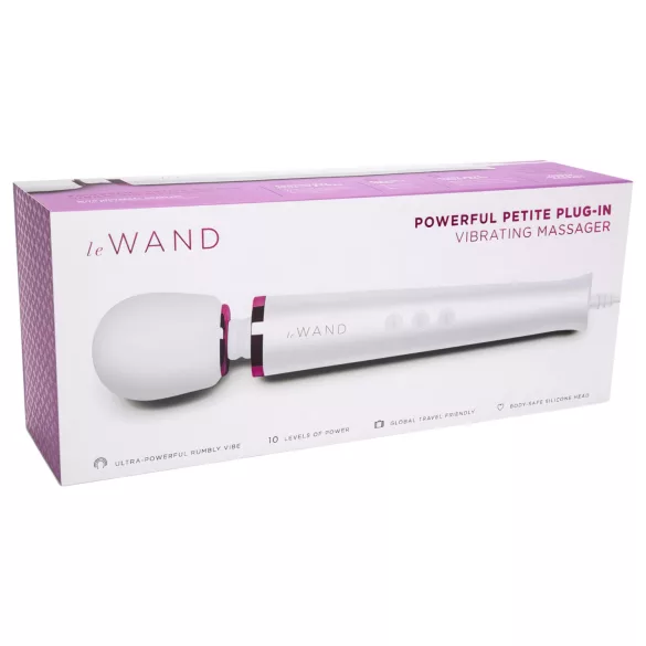 Le Wand Petite Plug-In - masážní vibrátor do sítě - bílý