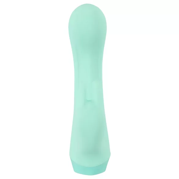 Cuties Mini 4 - mini vibrátor s králíčkem - dobíjecí, voděodolný, zelený