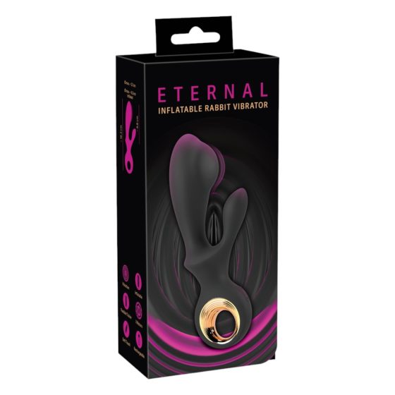 Eternal - nafukovací vibrátor s ostnatými rameny (černý)