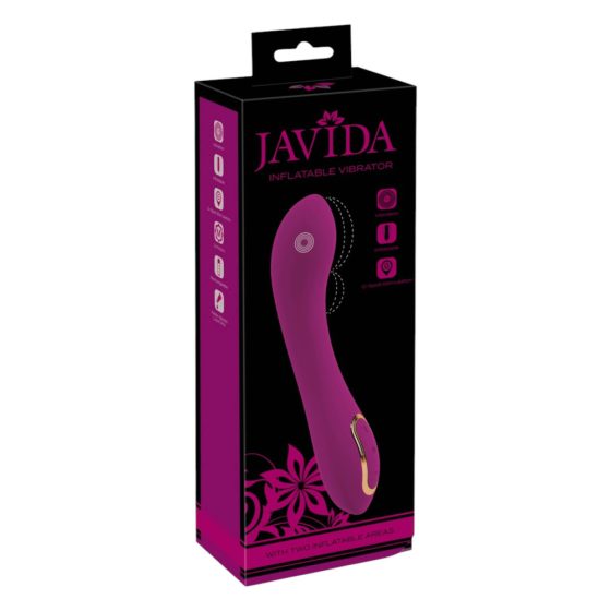 Javida - 2bodový vibrátor s pumpičkou (fialový)