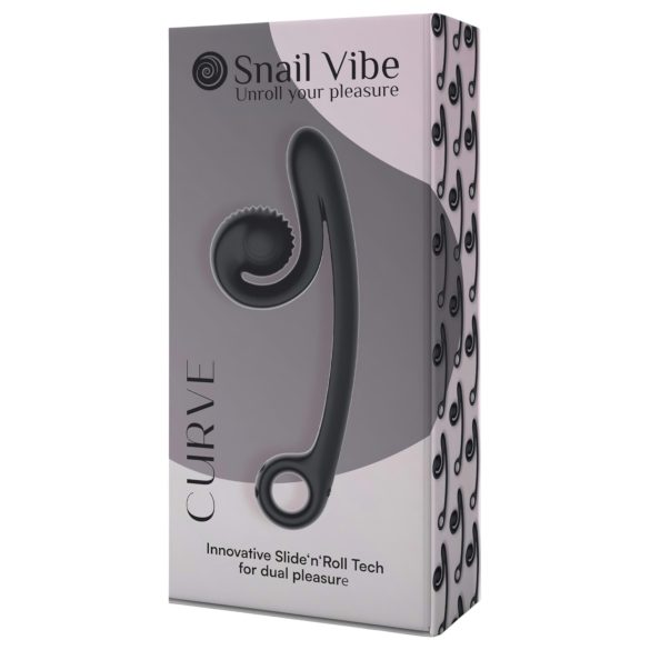 Snail Vibe Curve - 2v1 klitorisový dráždil (černý)