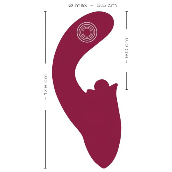 Javida - vibrátor s jazýčkem 3v1 - červený