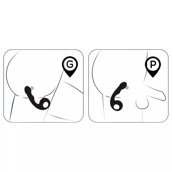 Black Velvets - vibrátor na G a P bod - černý