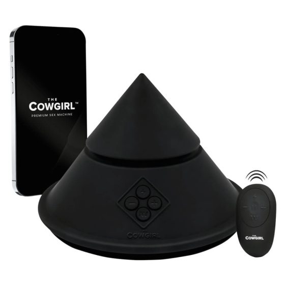 Cowgirl Cone - chytrý stroj na sex s různými polevami (černý)