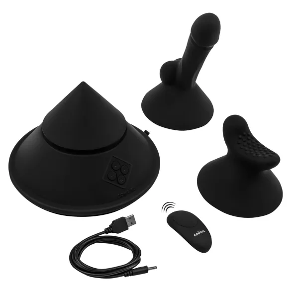 The Cowgirl Cone - chytrý sexstroj s různými nástavci (černý)