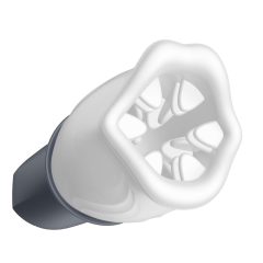   LUX Active First Class - masturbátor s rotační hlavou (bílo-šedý)