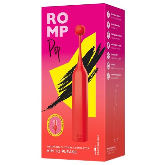 ROMP Pop - Mini vibrátor Bliss Point (červený)