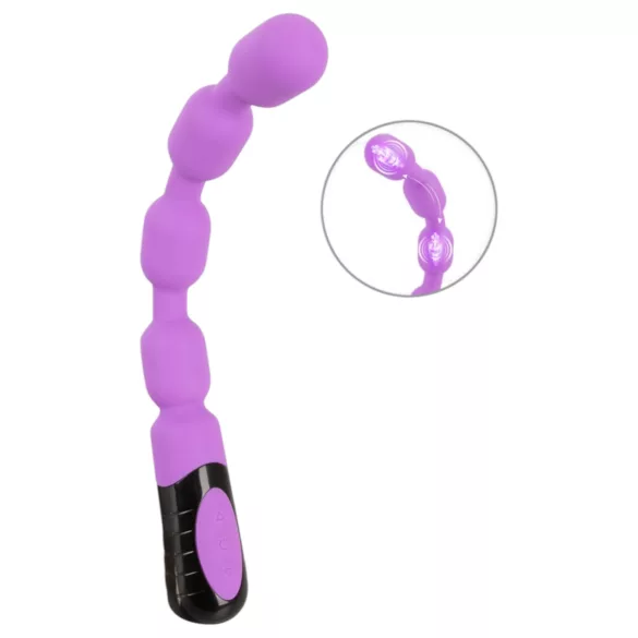 You2Toys - vibrátor na G a P bod s perličkami - fialový