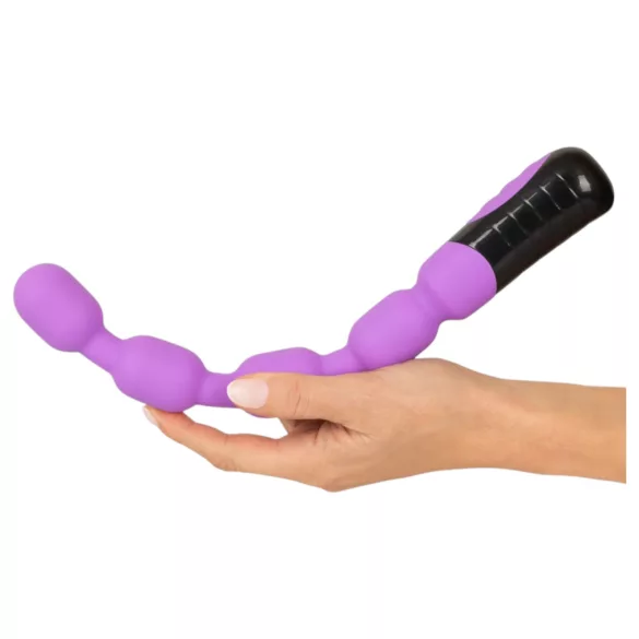 You2Toys - vibrátor na G a P bod s perličkami - fialový