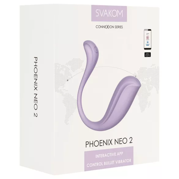 Svakom Phoenix Neo 2 - chytré vibrační vajíčko - fialová