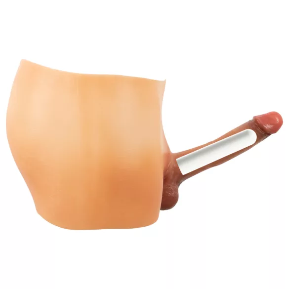 You2Toys - realistické vibrační dildo s popruhem - tělová barva