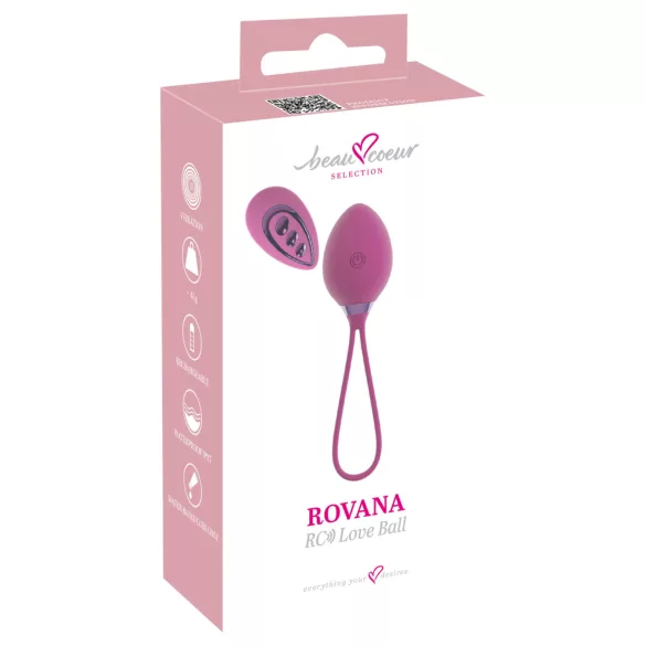Beau Coeur Rovana - vibrační vajíčko na dálkové ovládání - fialové
