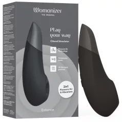   Womanizer Enhance 2v1 bezdotykový stimulátor klitorisu s tlakovými vlnami + vibrátor (černý)