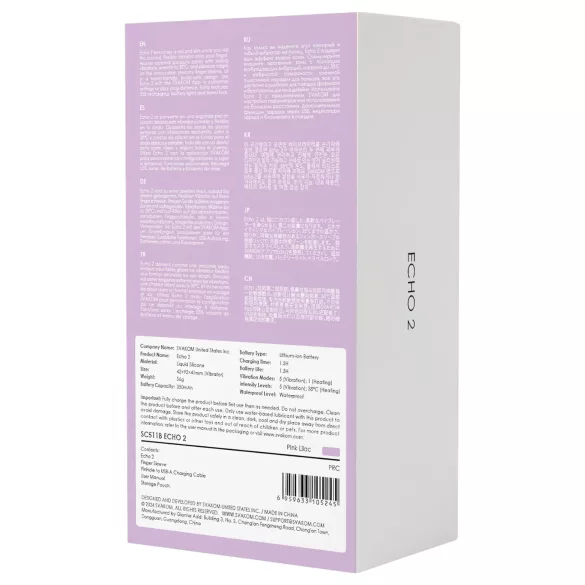 Svakom Echo 2 - vibrační prstový stimulátor - růžový