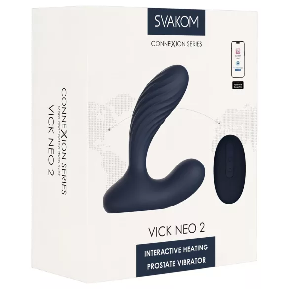 Svakom Vick Neo 2 - anální vibrátor s aplikací - silikon modrý