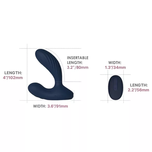 Svakom Vick Neo 2 - anální vibrátor s aplikací - silikon modrý