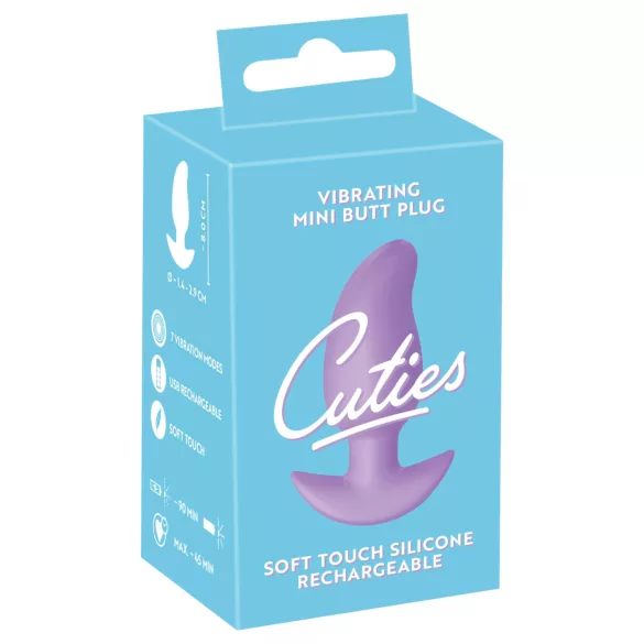Cuties Mini - vibrační anální kolík - fialový