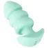 Cuties Mini - anální kolík s kuličkami - vibrace - zelený