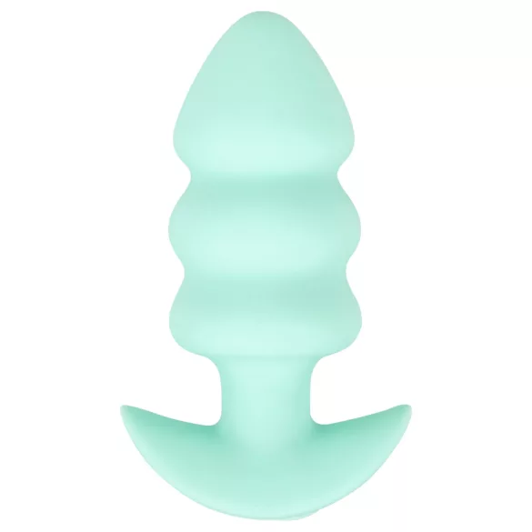 Cuties Mini - anální kolík s kuličkami - vibrace - zelený